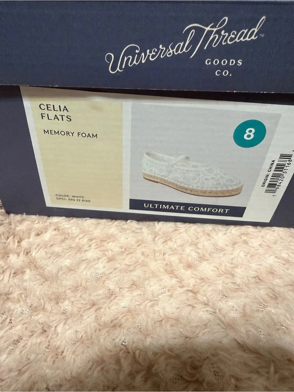 Universal Thread White Floral Lace Espadrille Flats with Elastic Strap